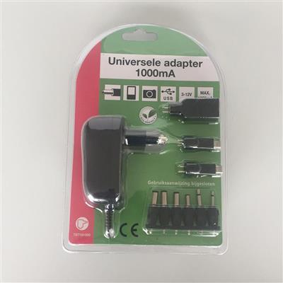 NETVOEDING  3-12V 2.2A MET USB UNIVERSEEL